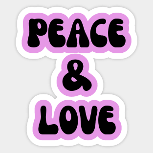 Peace and Love- a happiness inspiring design Sticker